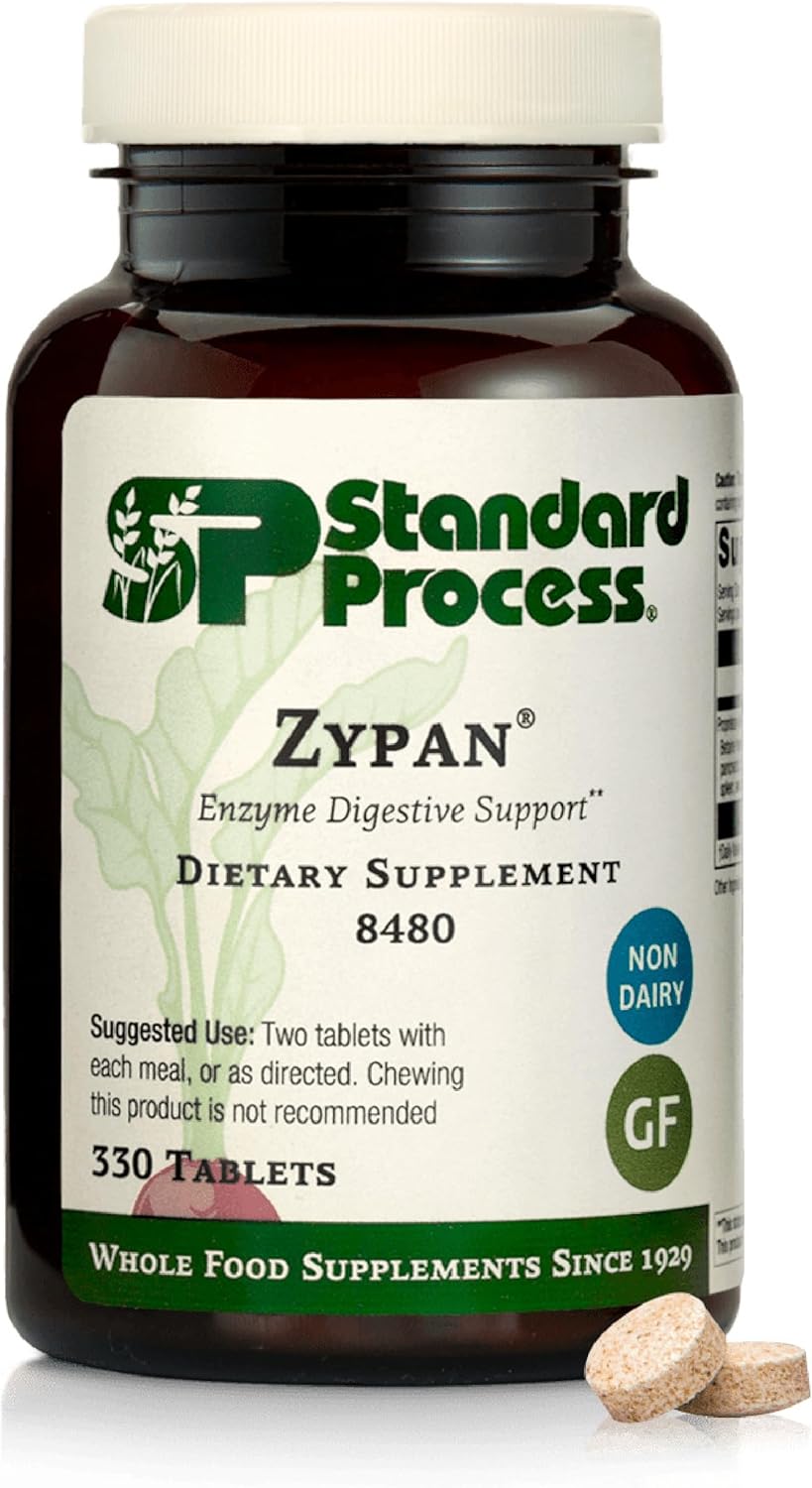 Standard Process Inc. Zypan - Digestive Health Support Supplement - HCI Supplement with Pancreatin, Betaine Hydrochloride & Pepsin - Support Macronutrient Digestion - 330 Tablets