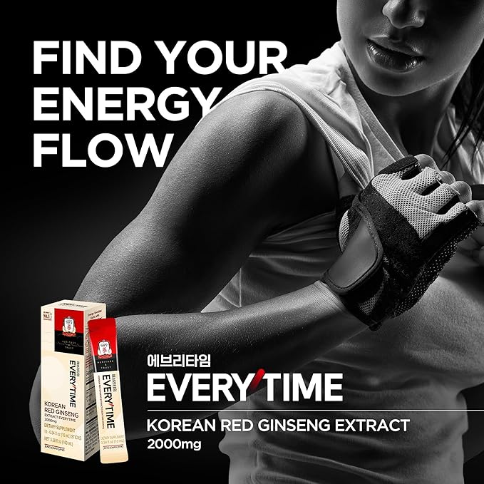 JUNG KWAN JANG Everytime Korean Red Ginseng Extract 2,000mg - Liquid Stick Supplements with Propolis & Adaptogen - Energy Boost & Immune Support, Natural & Healthy Energy Drinks (10 Sticks)