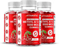 Vitamatic Extra Strength Vitamin B12 5000 mcg (Methyl B12) Gummies - 120 Count - Energy Metabolism Support and Nervous System Health Support, Natural Cherry Flavored (3)