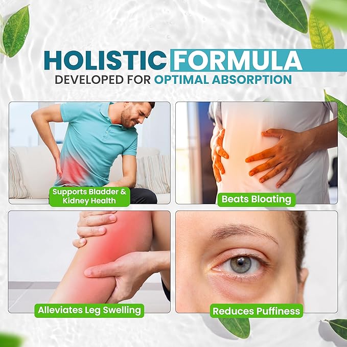 Diuretic Water Pills for Weight Control - Instant Relief from Bloat and Swelling - Green Tea, Cranberry, Dandelion Leaf Extract - Water Retention Pills for Women & Men, 120 Caps