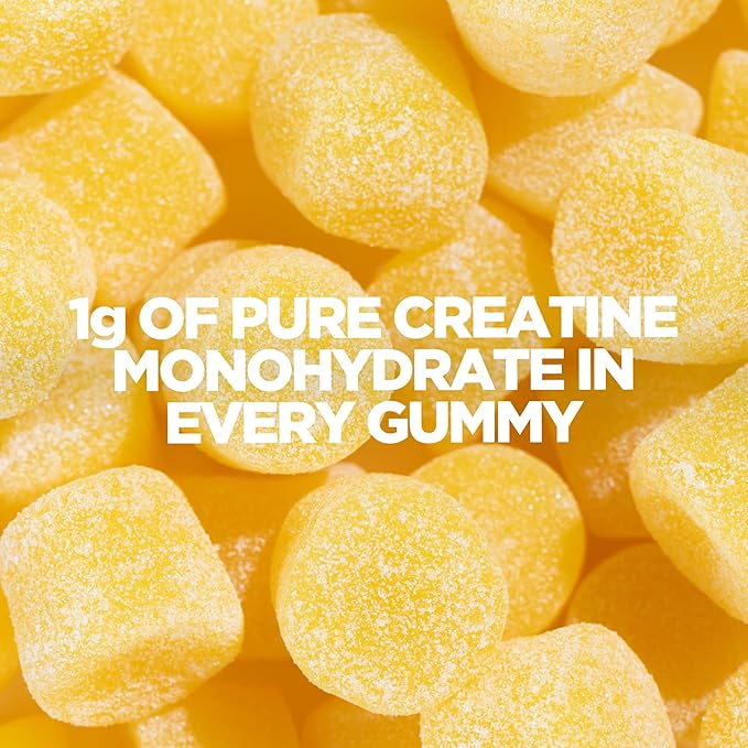Myprotein Creatine Gummies, 5g Creatine Monohydrate per Serving, Lemon, 90 Count, 18 Servings, Chewable Post/Pre Workout Strength & Recovery Sports Nutrition Supplement, Vegan, Non-GMO