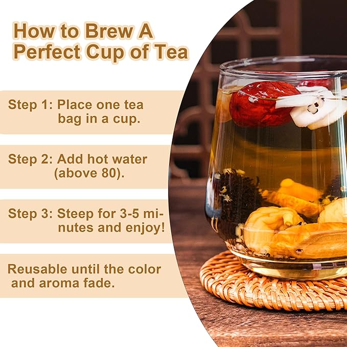 Ginseng Mulberry Herbal Tea, 20 bags Kidney Tea Formula Ginseng Six Treasure Tea, Organic Liver Support & Kidney Cleanse -Healthy Cleansing for Men & Women, Te Para Limpiar Los Riñones (20bag/2boxes)