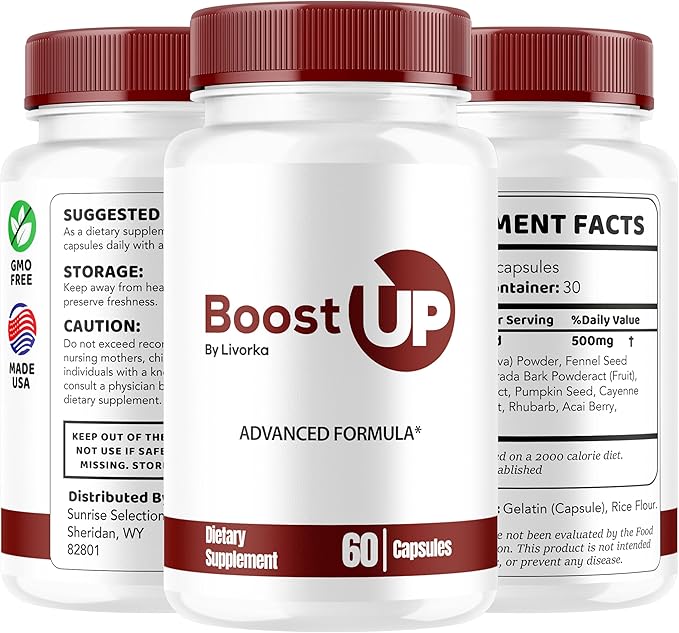 LIVORKA Boost Up Advanced Formula Supplement for Men - 180 Capsules - Pack of 3