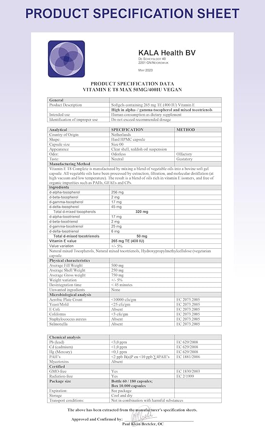 Vitamin E - All 8 Tocopherols + Tocotrienols 400 IU Vegan - Alpha Tocopherol/Tocotrienol + Beta Tocopherol/Tocotrienol + Gamma Tocopherol/Tocotrienol + Delta Tocopherol/Tocotrienol (180)