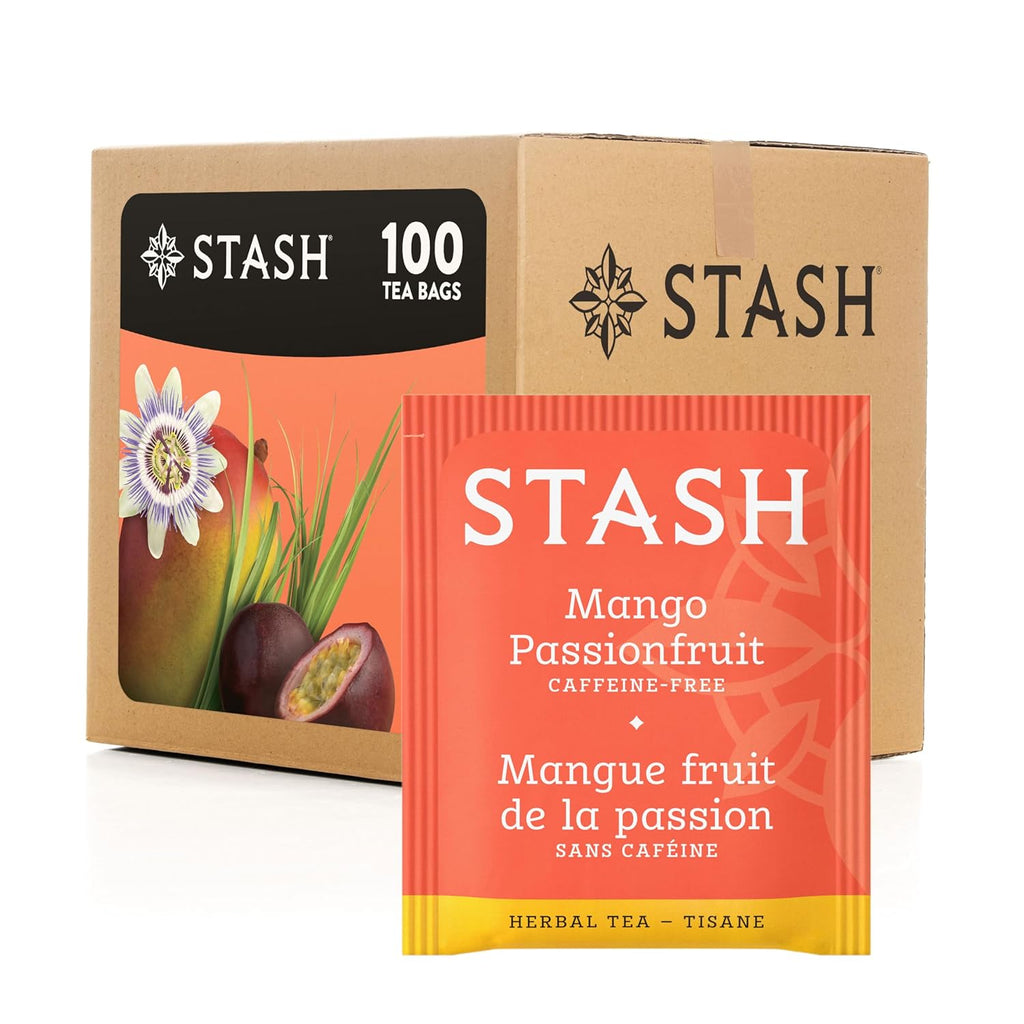 Stash Tea Mango Passionfruit Herbal Tea, Box of 100 Tea Bags