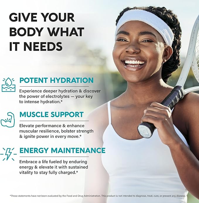 Electrolytes - Electrolyte Tablets with Magnesium, Sodium, Potassium, Chloride, Vitamins D3 & B6, Kelp Powder - Salt Pills - Made in USA - Oral Tablets as Capsules - Vegan & Keto Friendly - 120 Tabs