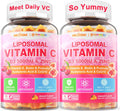 Liposomal Vitamin C 1000mg + D3 5000IU + Zinc Filled Gummies, Folate 800mcg Chewable Supplement, Elderberry for Immune, Hyaluronic Acid, VE, for Beauty, Energy & Overall Health, Sugar Free, ﻿2 Pack