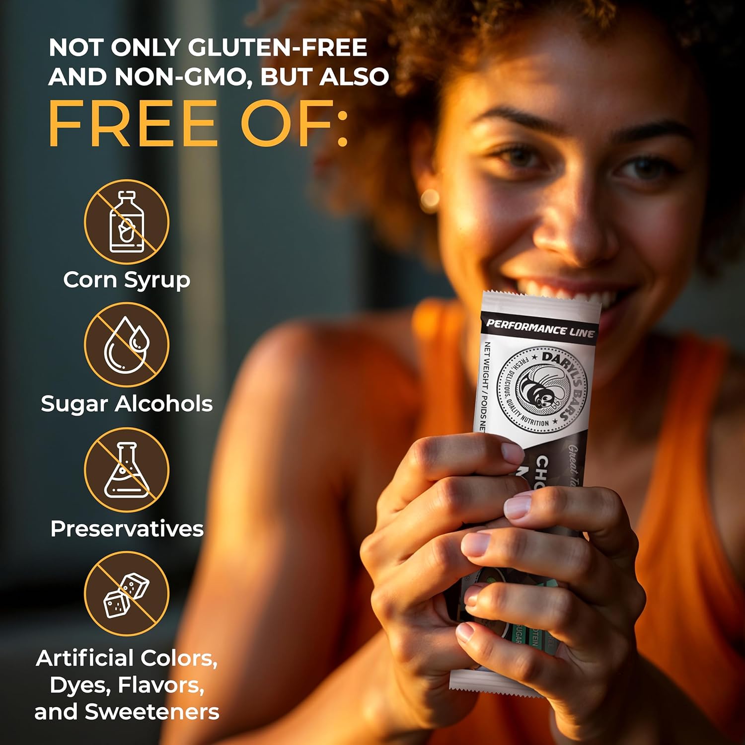 Daryl's Bars, Chocolate Mint On the Go Whey Protein Bars, Gluten Free, Low Sugar, 20gr of Protein Snack, Meal Replacement, Pack of 1