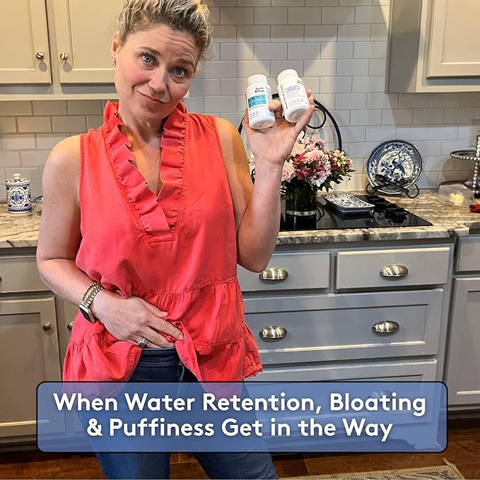 Youth & Tonic Water Weight Away Pills – Debloating & Water Retention Support for Belly Bloating, Natural Diuretic for Women & Men + Minerals Intake Electrolytes for Fluid Balance, 120 Capsules