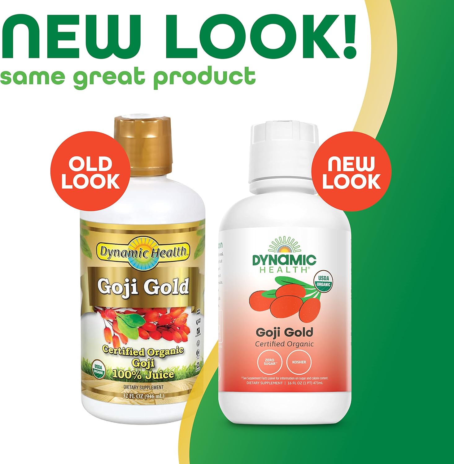 Dynamic Health Organic Goji Gold Pure Juice, No Additives, Vegetarian, BPA Free, 16 Fl oz