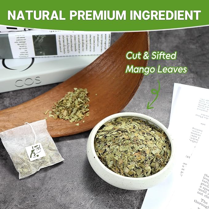 TEARELAE - Mango Leaf Tea Bags - 50 Count - Premium Mango Leaves - Natural Herbal Tea for Digestive Health - Non-GMO - Caffeine-Free