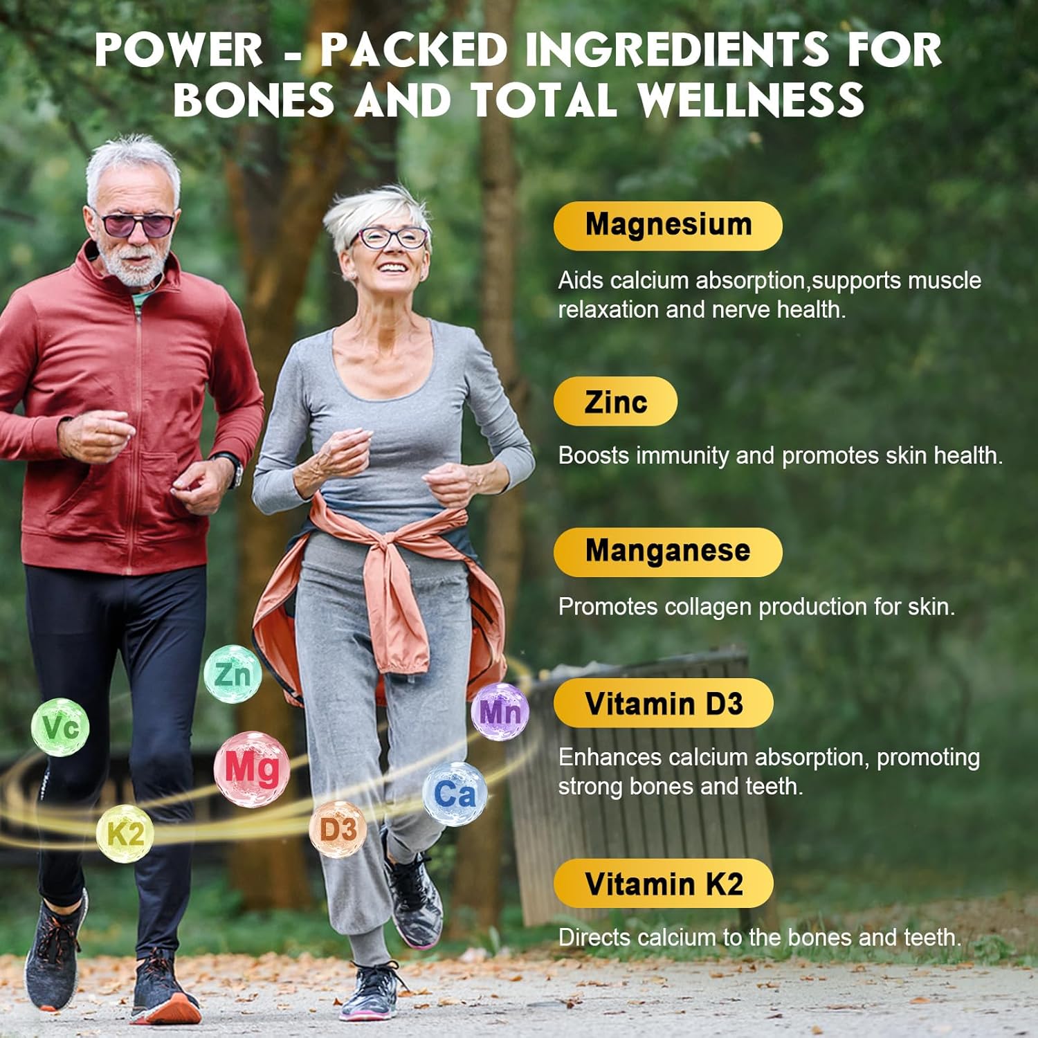 (2 Pack) Sugar Free Calcium Citrate Gummies 1200 mg with Vitamin d3, K2, Magnesium, Zinc for Bone, Muscle & Immune Support, High Absorption Calcium Supplement for Women, Raspberry Flavor, 60 Chews