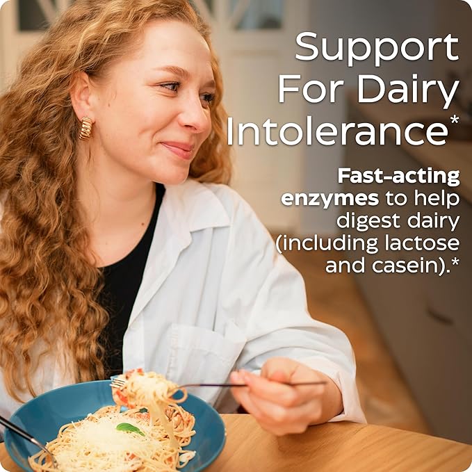 Enzymedica Lacto, Advanced Lactase Pills for Dairy Support, Helps Break Down Lactose, Casein & Fat, Dairy Relief Pills, Vegan, 180 Capsules