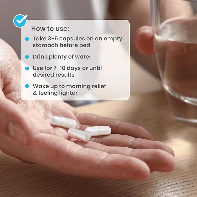 nbpure MagO7 - Natural Colon Cleanse & Detox - Occasional Constipation Relief, Stool Softening, & Bloating Support for Men & Women - Ozonated Magnesium Oxide, 30 Capsules