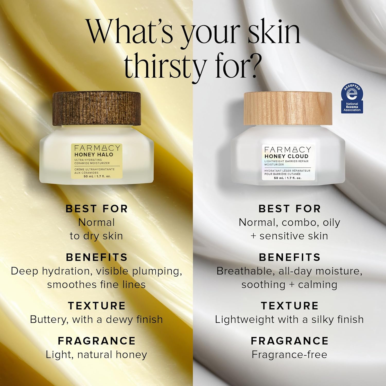 Farmacy Ceramide Face Moisturizer - Honey Halo Hydrating Facial Moisturizer for Dry Skin - Plumps, Soothes + Restores Skin with Potent Ceramides + Buckwheat Honey for a Dewy, Healthy Glow (100ml)