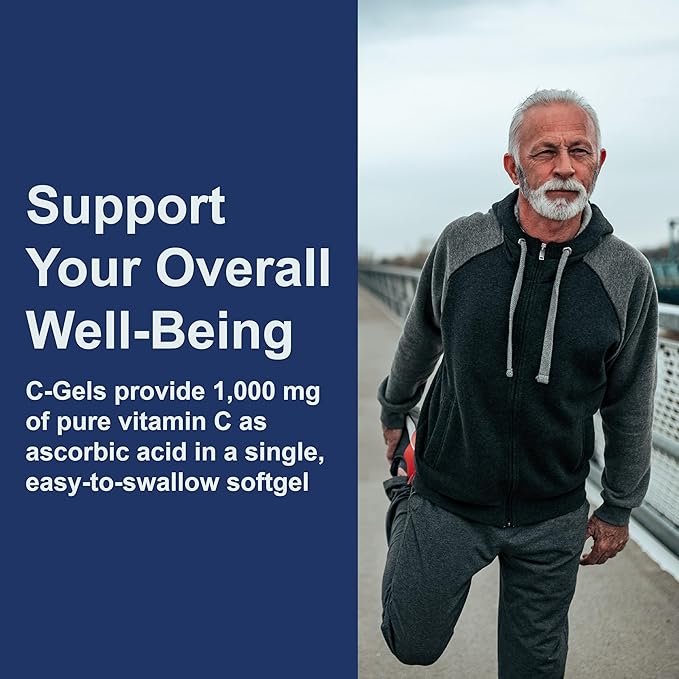 Carlson - C-Gels, 1000mg, Vitamin C Softgels, Immune Support & Heart Health, Vitamin C Softgels, Antioxidant, Vitamin C Supplement, 250 Softgels