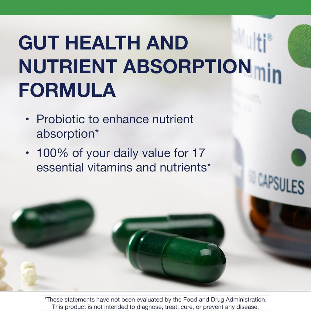 Metagenics UltraFlora Probiotic + Multivitamin 30 C - One-a-Day Gut Health Supplement Capsules for Digestive Balance Support - Simplify Your Supplement Regimen - 24-Hour Gut Support - 30 Count