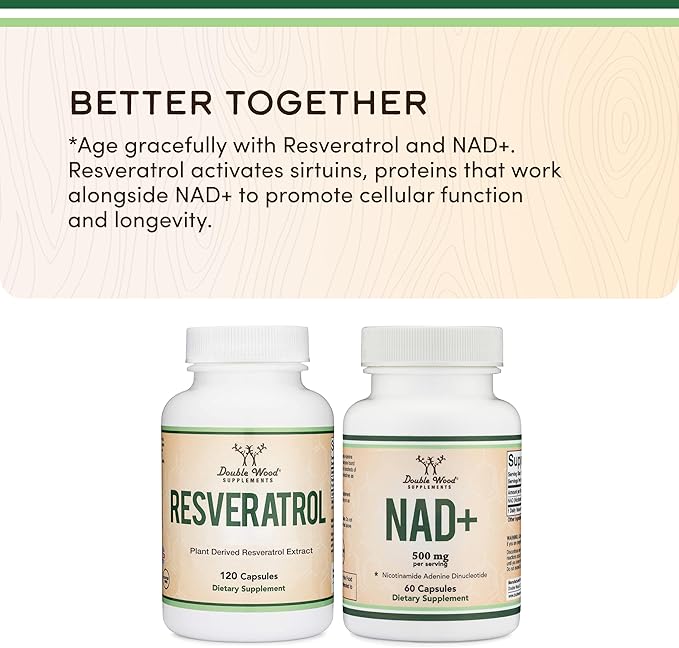 NAD+ Anti Aging & Cell Regeneration | 500mg of 95% Pure NAD Plus Per Serving, 30 Day Supply | Similar to Nicotinamide Riboside | Third Party Tested, Vegan Safe, Non-GMO
