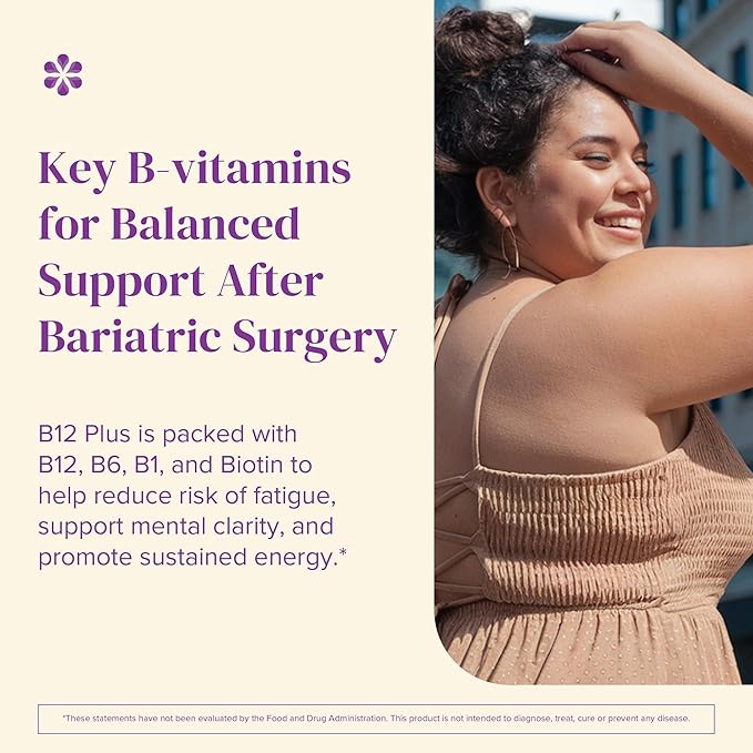 BariMelts Vitamin B12 Plus, 90 Fast-Dissolving Tablets (3-Month Supply), Sugar-Free Bariatric Vitamins for Women, Includes B12, B6, Folate and Biotin, Natural Cherry Flavor