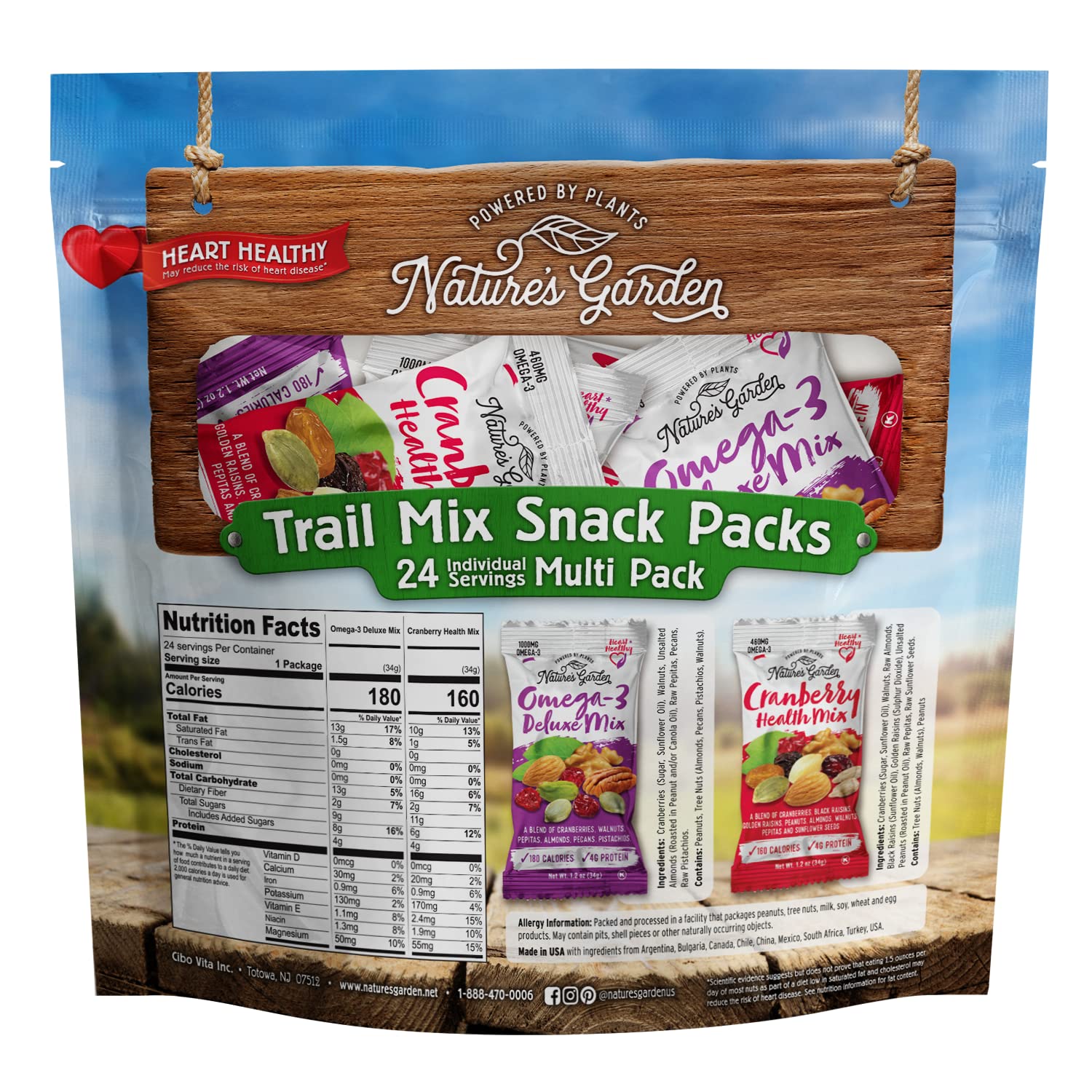 Nature's Garden Trail Mix Snack Pack - 28.8oz. (Pack of 3)