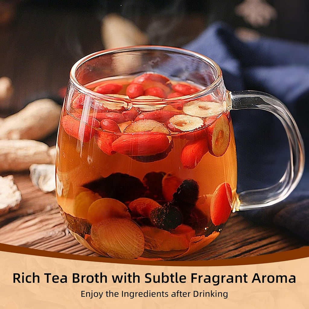 Ginseng Five Treasures Kidney Care Tea - Zhu Gen Wu Bao Cha - Men's Herbal Tea (20 bags/2 boxes)