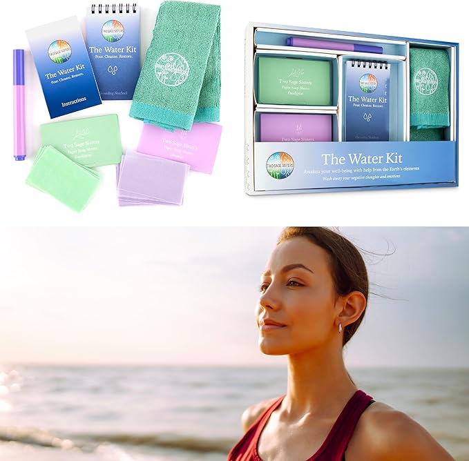 The Water Kit - Wash Away Negative Thoughts for Stress Relief and Healing - Give The Gift of Peace of Mind - Self Care Kit