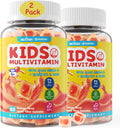 (2 Pack) Kids Multivitamin Gummies with Iron, Sugar Free, Kids Daily Vitamins + Probiotics, Algae Omega 3 (EPA/DHA), A, C, D, Methyl B12, Folate, B6, Zinc, Biotin, for Healthy Growth, Immune Support