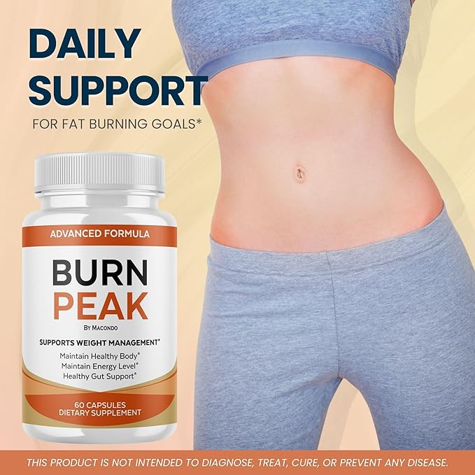 (2 Pack) BurnPeak Capsules - Official BurnPeak Advanced Supplement Premium Formula, Natural BurnPeak Support Capsules for Overall Health & Wellness, BurnPeak Pills Reviews, 120 Capsules for 2 Months
