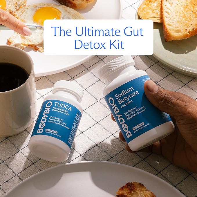 BodyBio TUDCA - Pure Tauroursodeoxycholic Acid Supplement - Support Bile Flow, Fat Metabolism & Liver Detox