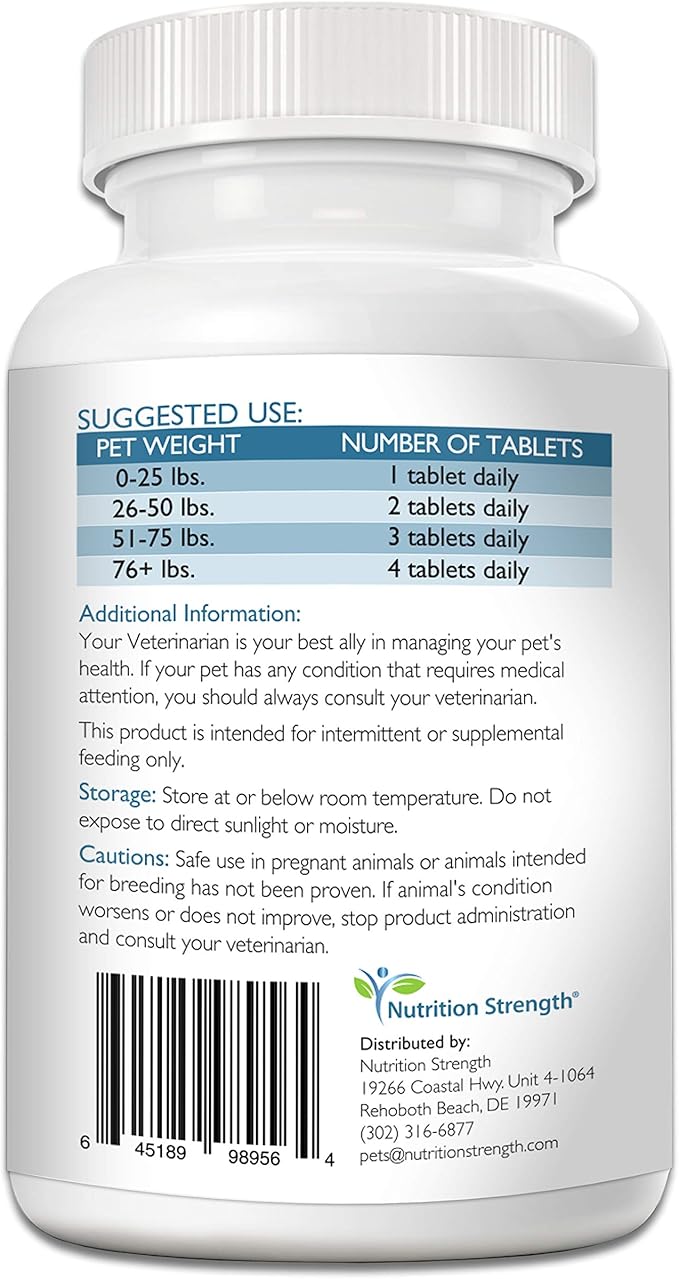 Kidney Support for Dogs - Renal, Bladder and Urinary Tract Health Supplement, Plus Immune and Digestive Support, with Organic Cranberry and Astragalus, 120 Chewable Tablets