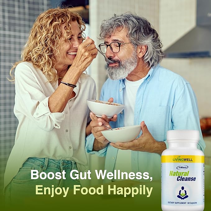 Natural Daily Detox Cleanser - Colon Cleanser for Weight Flush, Bowel Movement Supplements for Stomach Bloating, Promotes Digestive Health, Premium Cleanse Formula for Men and Women, 60 Count