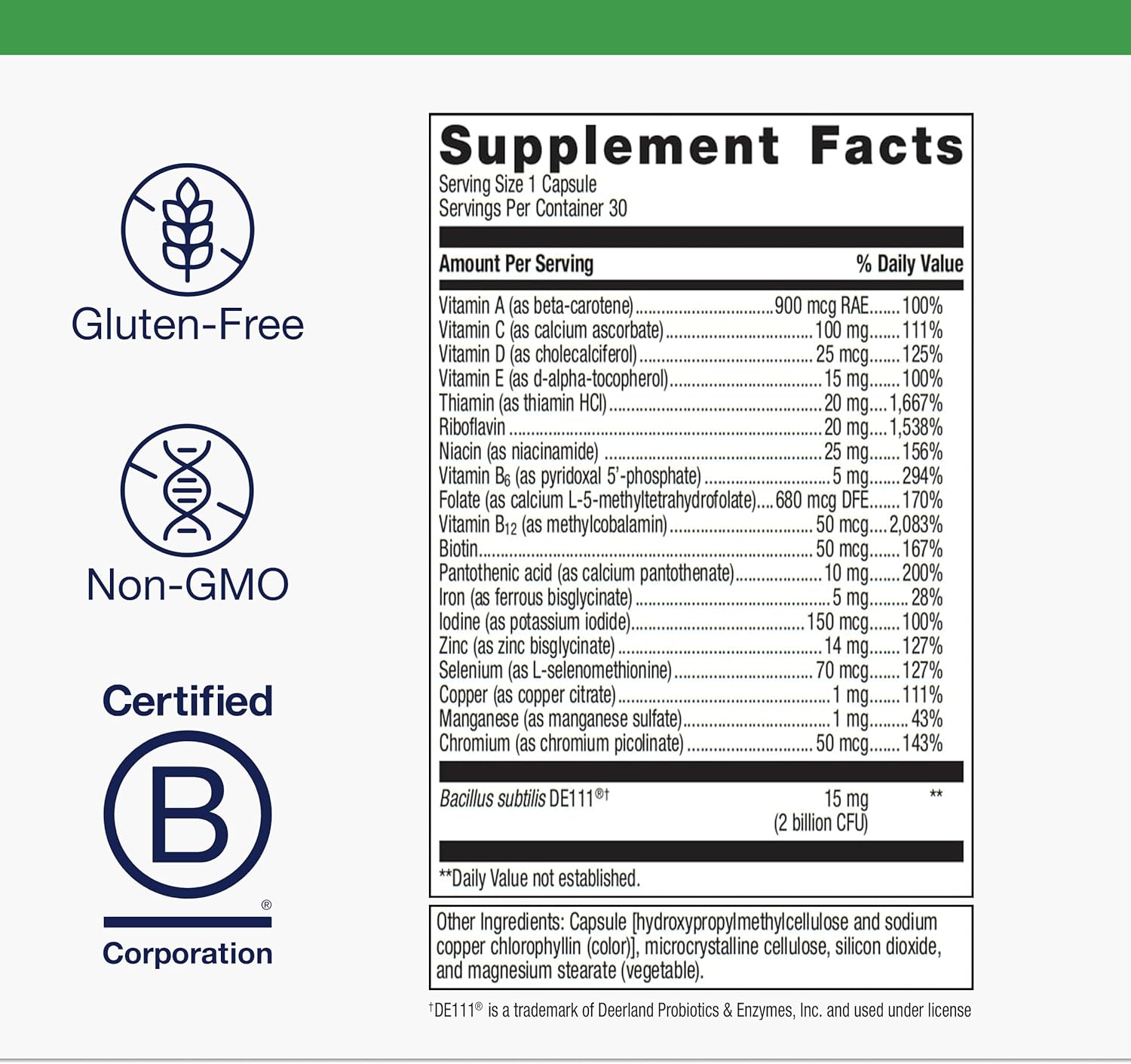 Metagenics UltraFlora Probiotic + Multivitamin 30 C - One-a-Day Gut Health Supplement Capsules for Digestive Balance Support - Simplify Your Supplement Regimen - 24-Hour Gut Support - 30 Count