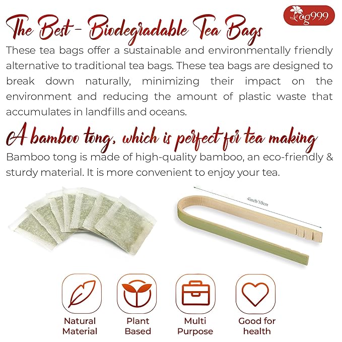 TOG999, 60 Tea Bags for Hormone Balance Menstrual Cycle Support, 100% Natural & Pure from Red Raspberry Leaves with Spearmint Flavor. Natural Material Tea Bags. No Sugar, No Caffeine, Vegan.