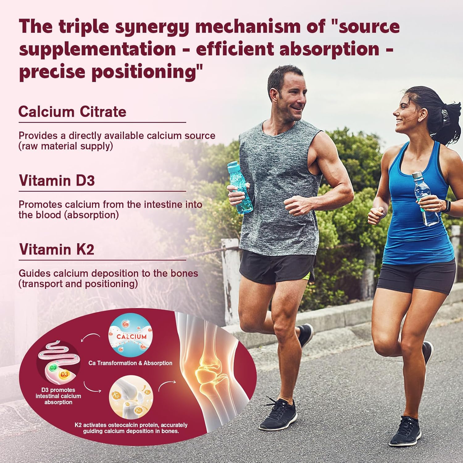 (2 Pack) Calcium Citrate with Vitamin D3 Liquid Drops for Women - Bones, Teeth, Immune Support, 1200mg Calcium Citrate Liquid Drops with Vitamin D3 K2, Vegan, Sugar-Free, 1 Fl Oz