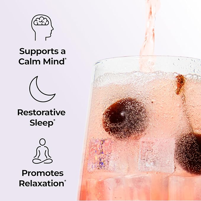 Hum Nutrition Dream Team Magnesium Bisglycinate Powder, L Theanine & Tart Cherry Magnesium Supplement Drink Mix, Support Rest, Relaxation & Sleep Routine, Gluten Free, Vegan, Cherry Lemon, 30 Servings