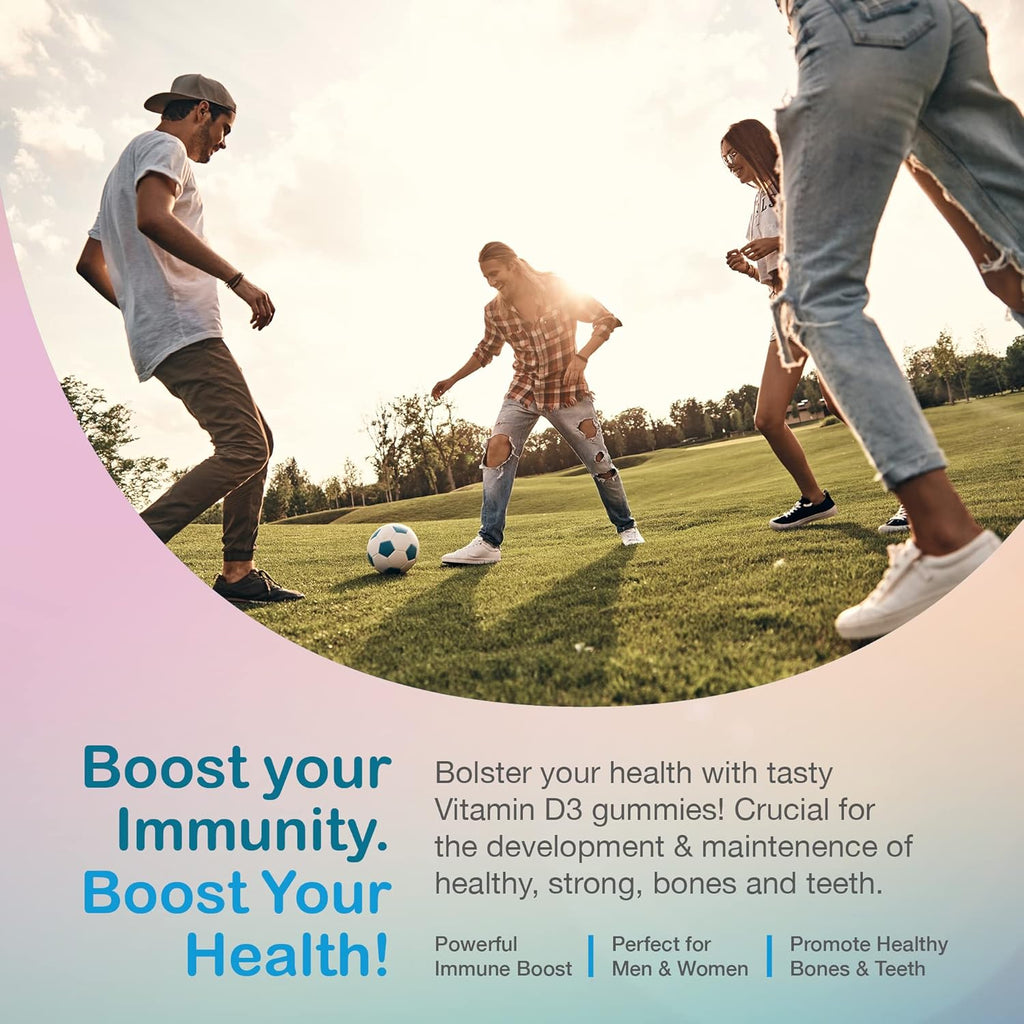 Yum-Vs - Vitamin D3 Gummies with Zero Sugar for Adults & Kids (125 mcg - 60 Count) - Sugar Free Vitamin D Gummies - Vegetarian Gummy Vitamins for Bone Support & Immune Health - Vit D3 Vitamin Chewable