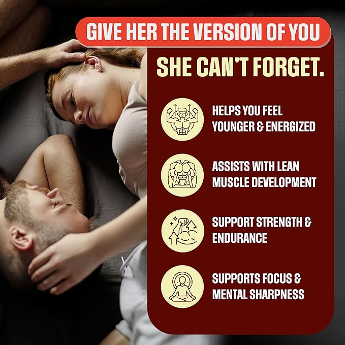 Ultra Test PRO | 9 in 1 Testosterone + Blood Flow Booster Supplement for Male Performance | Build Strength, Muscle, Energy Boost, Vitality | Horny Goat Weed, Maca + 7 More | 60 Capsules for Men