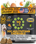 Googipet Premium Dog Multivitamin Chewable, Dog Vitamins and Supplements, Puppy Vitamins & Senior Dogs Probiotics for Gut Health + Vitamin C, Glucosamine for Dogs Joint Support (PB & Pumpkin Flavor)