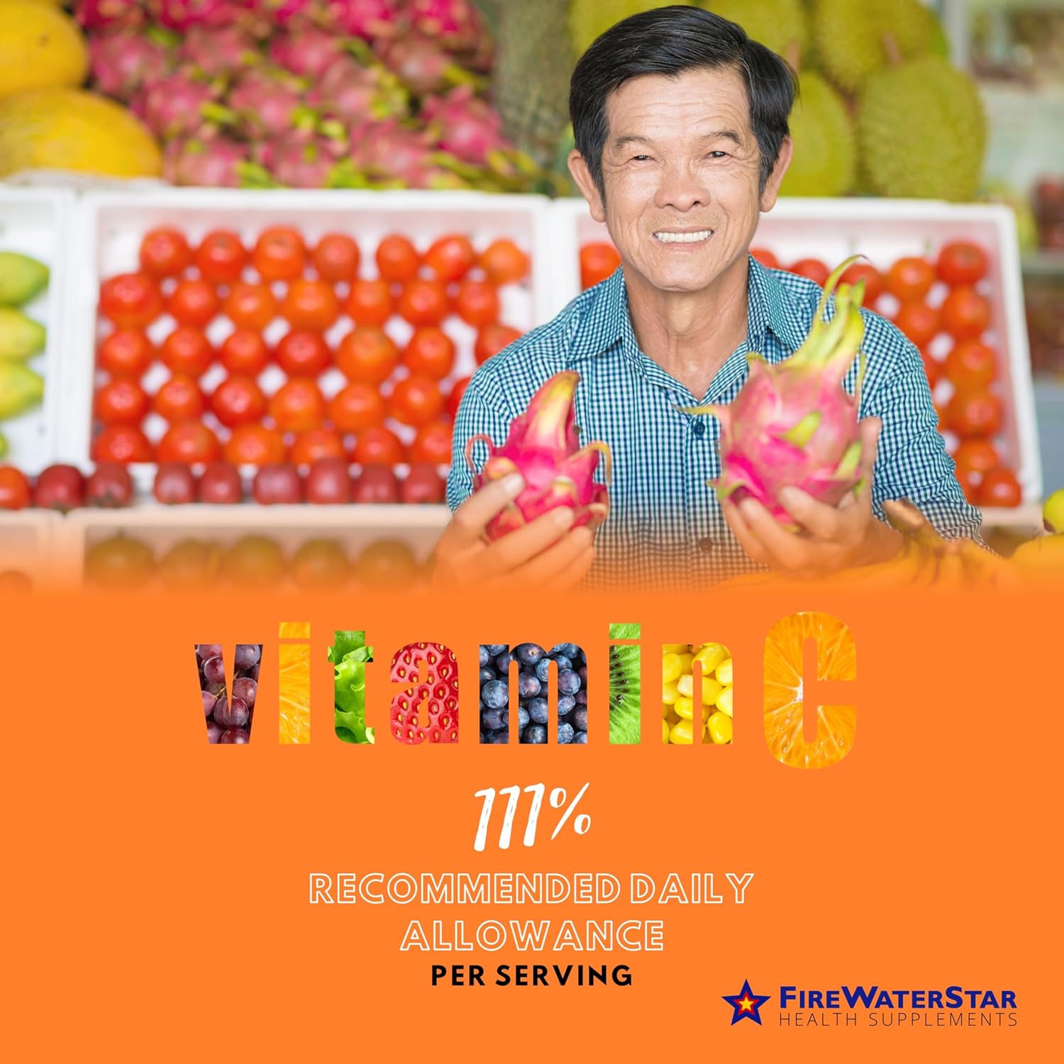 FWS Liquid Vitamin C with Zinc Supplement for Adults and Kids, Organic, Non-GMO, Vegan, Easy VIT C Drops, Ascorbic Acid, 60 Day Supply, Supports Immune System and Skin Health, Essential Vitamin, 4 oz