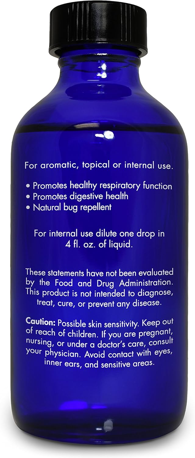 Peppermint Oil, Food Grade, Edible, for Digestion, IBS, Hair – 100% Pure, Peppermint Essential Oil, Mint Oil, Safe for Ingestion, by Zongle Therapeutics, 4 OZ