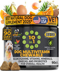 Googipet Premium 10 in 1 Dog Vitamins Multivitamin Chewable with Probiotics for Gut Health, Dog Vitamins and Supplements w/Vitamin C & Glucosamine for Joint Support (Chicken & Vegetable Flavor)