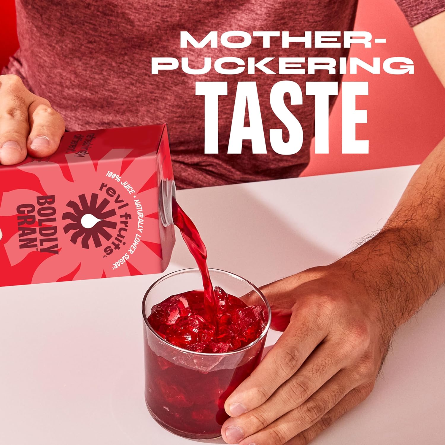 Revl Fruits™ 100% Juice, Boldly Cran™ Cranberry Juice, No Added Sugar, 32 fl oz. Carton