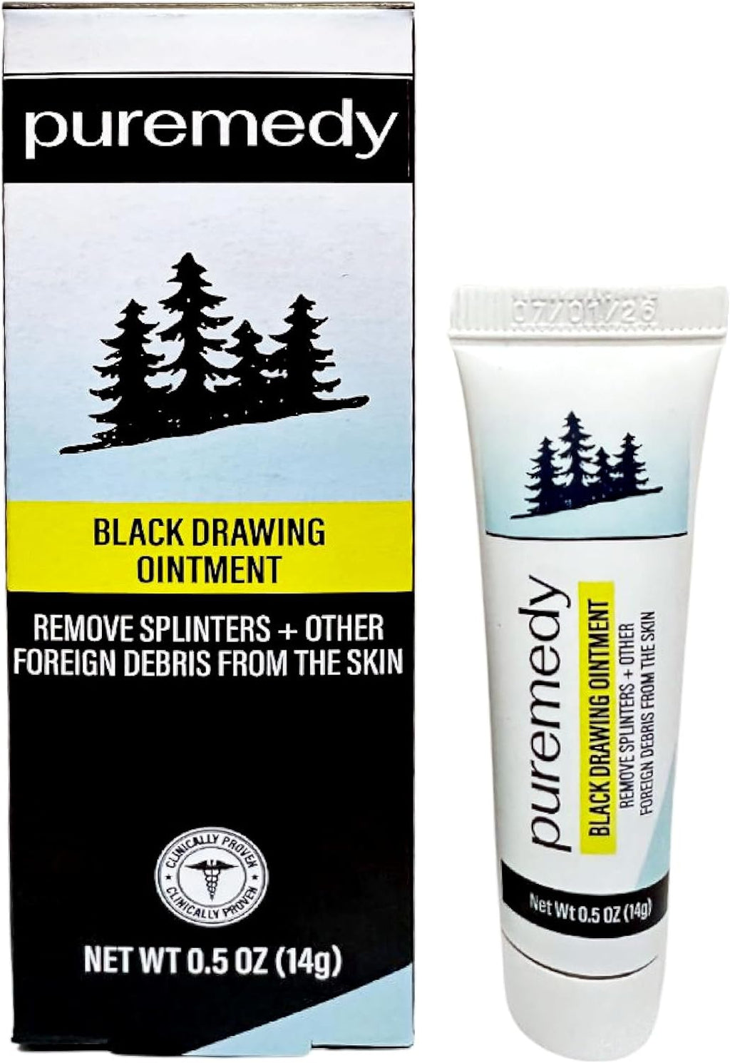 Puremedy Black Drawing Ointment- Natural Drawing Salve for Wounds, Burns, Cysts, and Skin Irritations - Organic First Aid Ointment for Adults, Kids, and Pets (0.5 oz)