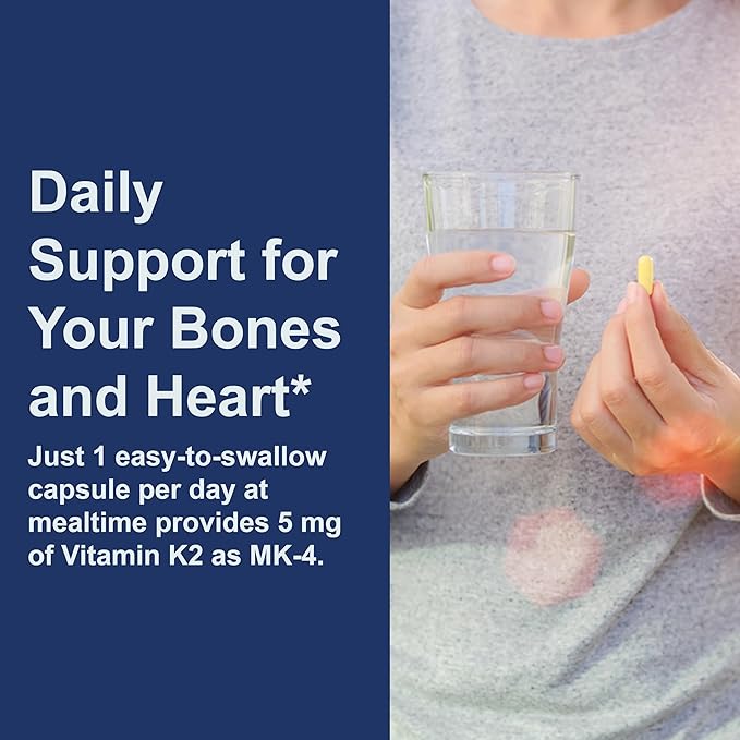 Carlson - Vitamin K2, MK-4 (Menatetrenone), Vitamin K Supplement, Bone & Heart Health, K2 Vitamin, Soy-free, 60 capsules