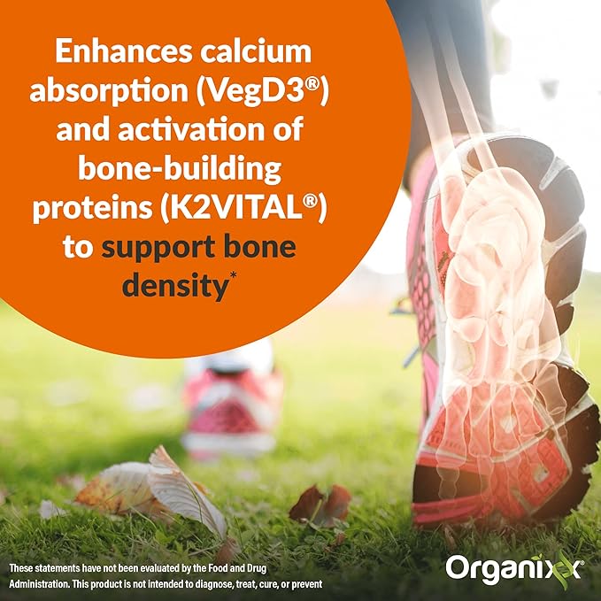 Organixx D3 K2 Supplement, Supports Bone and Immune Health, Bioavailable and Easy Absorption Formula with MCT Oil, for Overall Wellness, Clean Nutrient Blend, Non GMO, 15 ML, 30 Servings