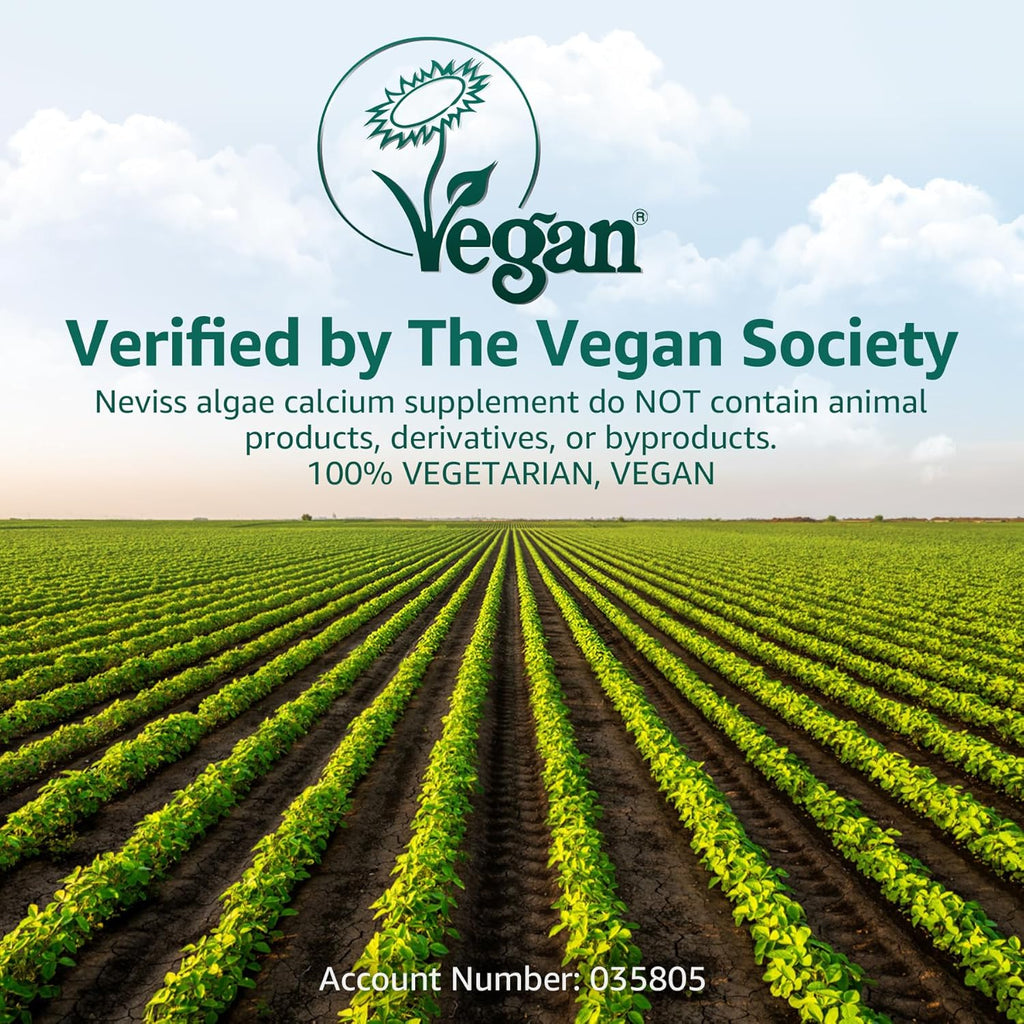 (2 Pack) Calcium Gummies for Women, Sugar Free Calcium Supplement from Sustainable Algae (3rd Party Tested) with Vitamin D3 K2, C, Zinc, Boron, Manganese for Bone Strength, Calcium Absoption, Vegan