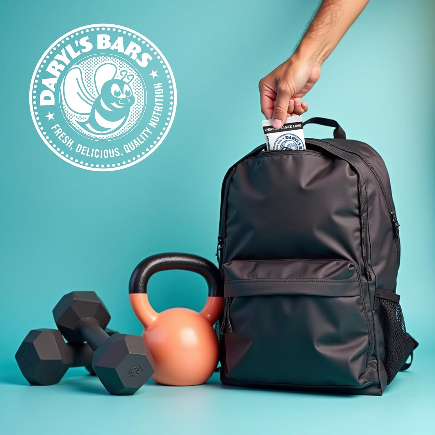 Daryl's Bars, Chocolate Hazelnut On the Go Whey Protein Bars, Gluten Free, 20gr of Protein Snack, Meal Replacement, Pack of 1