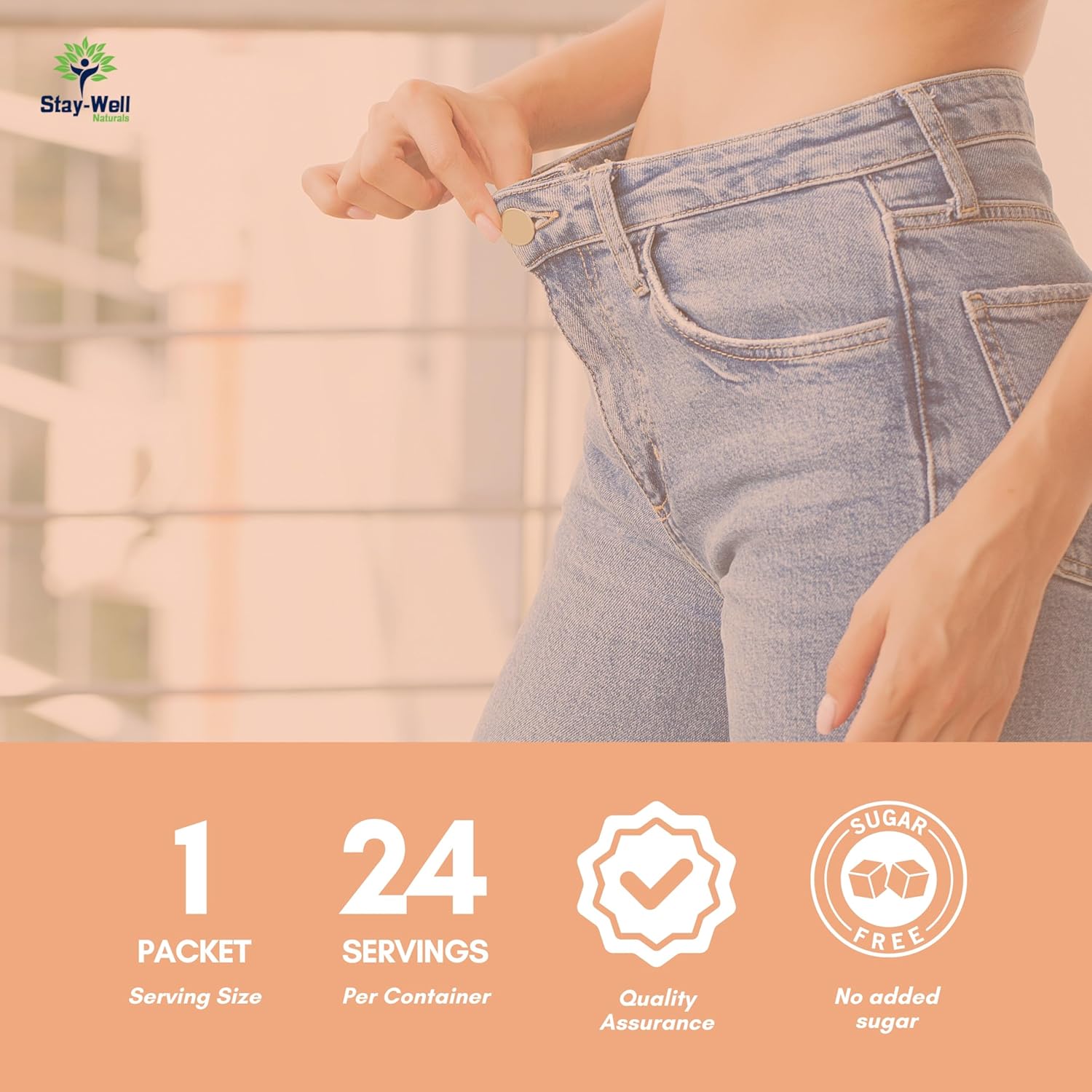 GLP-1 Supplement | Natural GLP-1 Production | GLP 1 Booster Drink Mix to Control Appetite and Cravings | Great Tasting Metabolic Support - Yerba Mate, Garcinia Cambogia, Berberine [Peach]