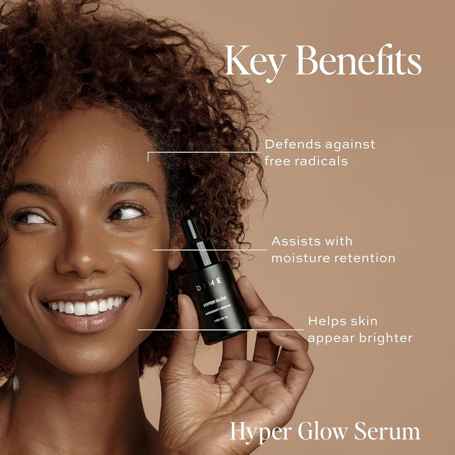 DIME Beauty Serum Set ($64 Value) - Includes Hyaluronic Acid + Hyper Glow Serum (30 ml Each)